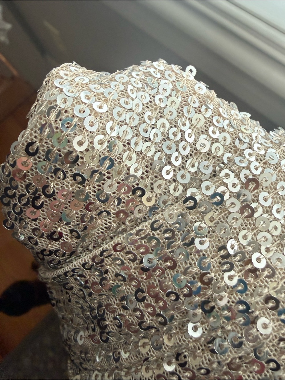 Forever 21 Sequined Flare Knit Pants - Picture 7 of 7